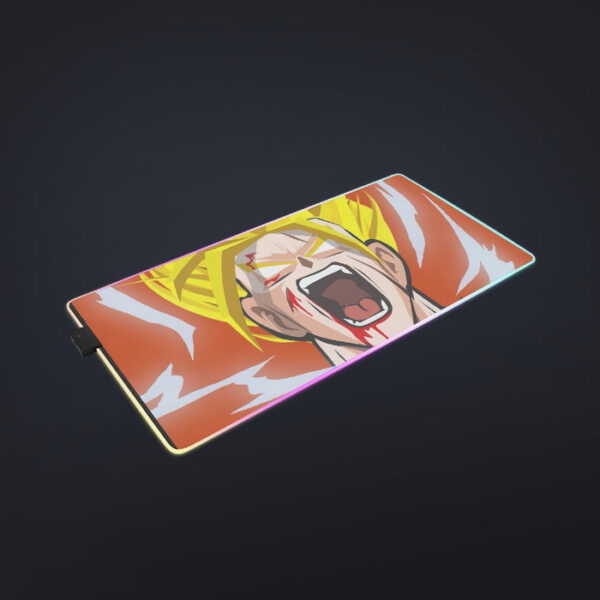 Dragon Ball Goku Super Saiyan Angry Scream Hand Drawing Design cool LED Mouse Pad