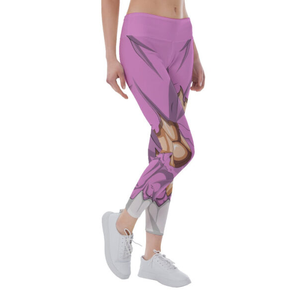 Dragon Ball Super Pink Ripped Warrior Yoga Leggings