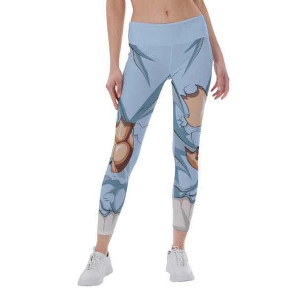 Dragon Ball Super Sky Blue Ripped Warrior Yoga Leggings