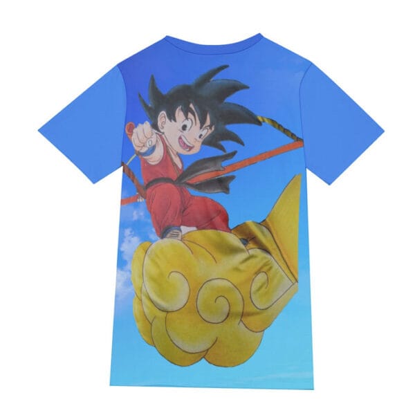 Dragon Ball Cute Goku Kid Ride Cloud Nimbus Simple Design T-shirt