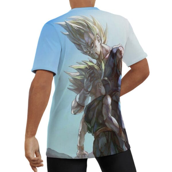 Father and Son Bloody Majin Vegeta Super Saiyan Kid Trunks 3D T-shirt