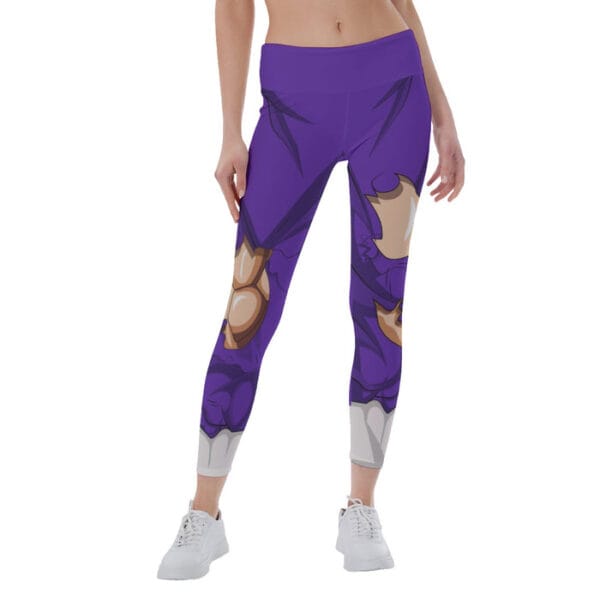 Dragon Ball Super Purple Ripped Warrior Yoga Leggings