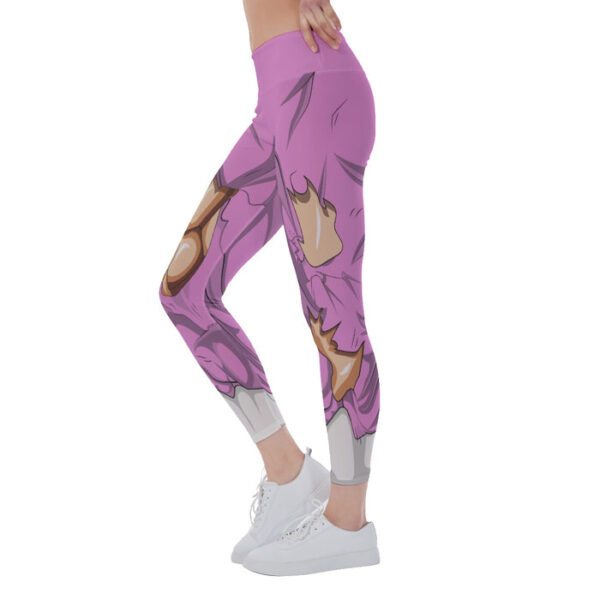 Dragon Ball Super Pink Ripped Warrior Yoga Leggings