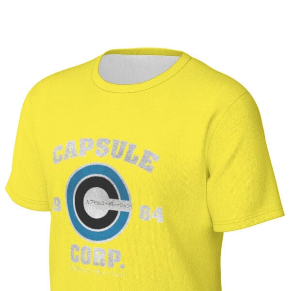 Dragon Ball Z Yellow Capsule Corp Baseball Shirt