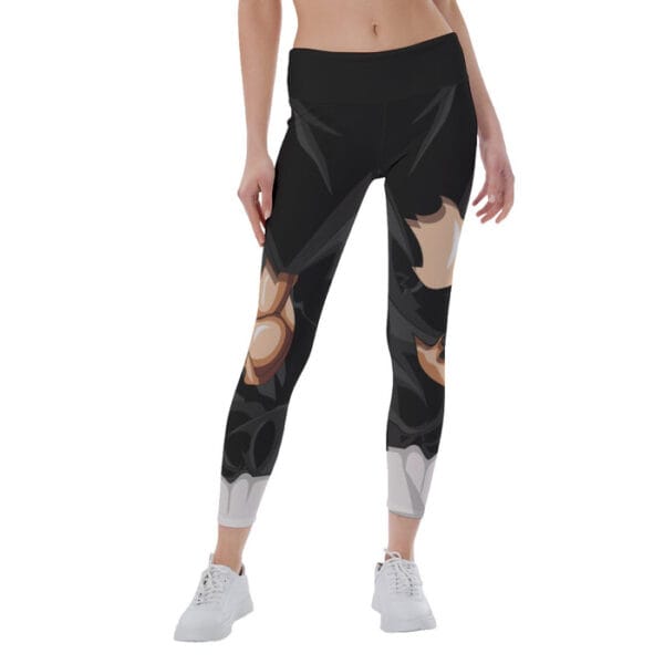 Dragon Ball Super Black Ripped Warrior Yoga Leggings