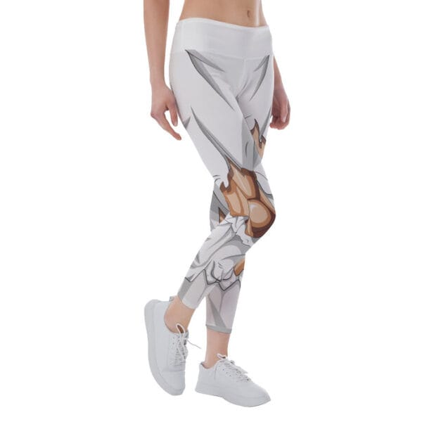 Dragon Ball Super White Ripped Warrior Yoga Leggings