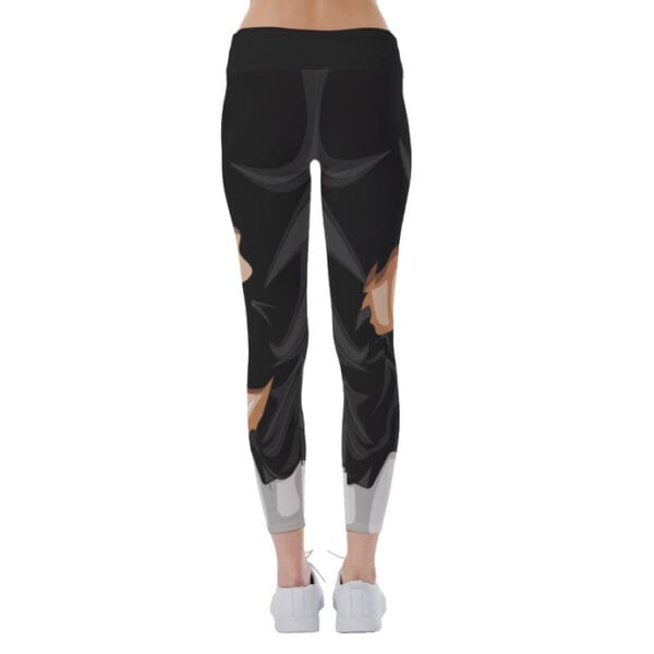 Dragon Ball Super Black Ripped Warrior Yoga Leggings