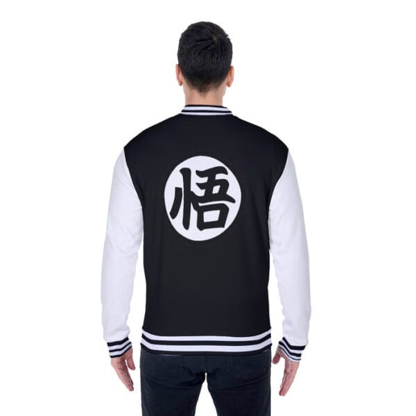 Dragon Ball Goku Mandarin Collar Black Bomber Baseball Varsity Jacket