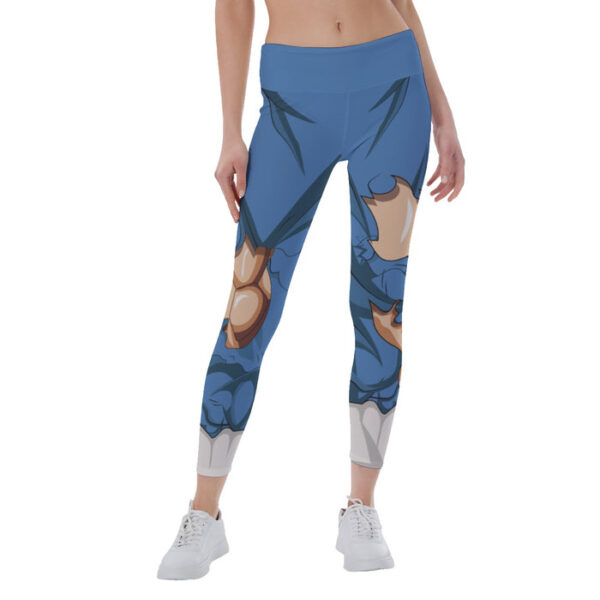 Dragon Ball Super Blue Ripped Warrior Yoga Leggings