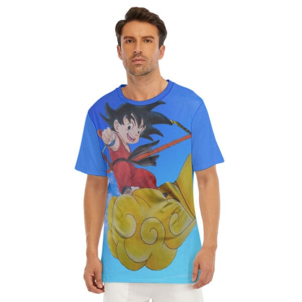 Dragon Ball Cute Goku Kid Ride Cloud Nimbus Simple Design T-shirt