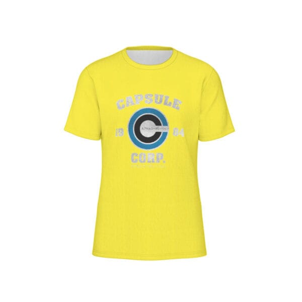 Dragon Ball Z Yellow Capsule Corp Baseball Shirt