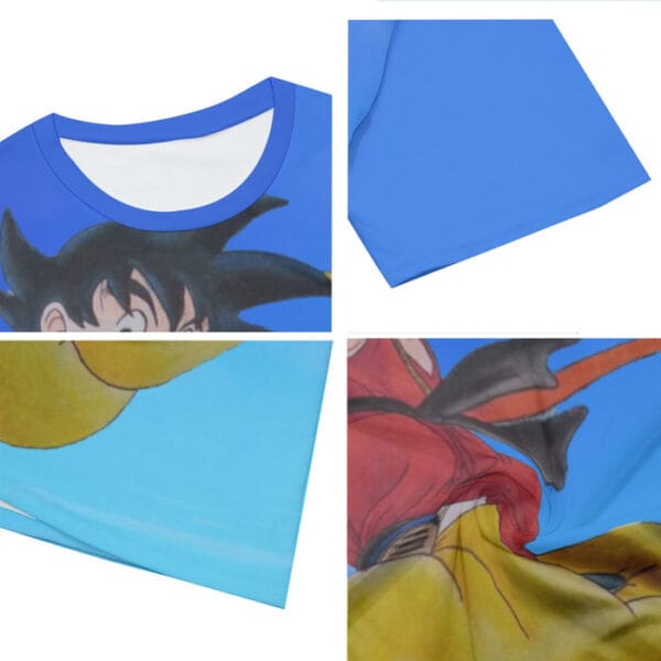 Dragon Ball Cute Goku Kid Ride Cloud Nimbus Simple Design T-shirt