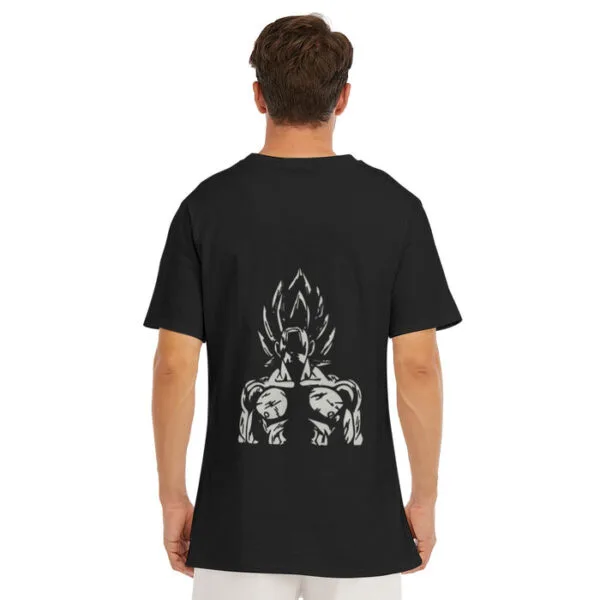 Dragon Ball Goku Shouting Out Loud Vector Art Black T-Shirt