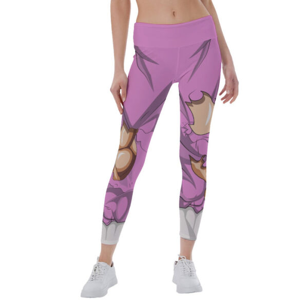 Dragon Ball Super Pink Ripped Warrior Yoga Leggings