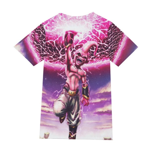 DBZ Kid Buu Super Villain Giant Ki Blast Realistic Design T-Shirt