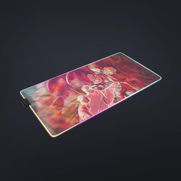 Dragon Ball Z Son Goku Super Saiyan Rose Blue Aura cool LED Mouse Pad