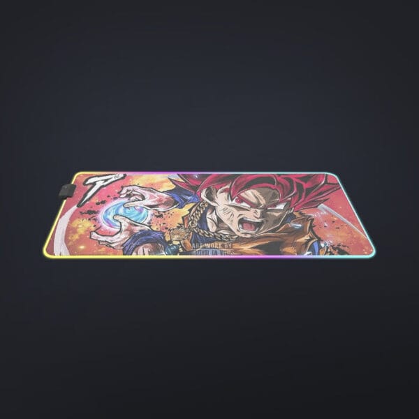 Goku Super Saiyan God cool LED Mouse Pad