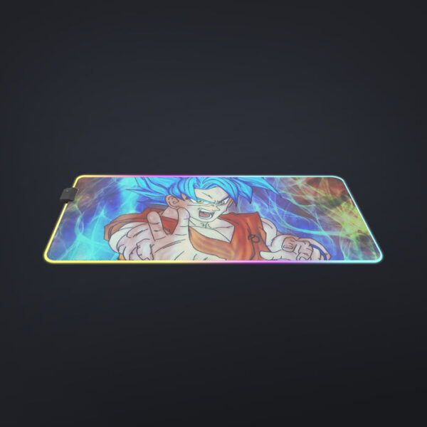 DBZ Goku Super Saiyan God Blue SSGSS Power Aura Fire Theme Design cool LED  Mouse Pad