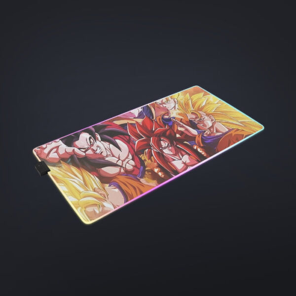 DBZ Gogeta Goku Vegeta Super Saiyan Powerful Lightning Thunder Design cool LED  Mouse Pad