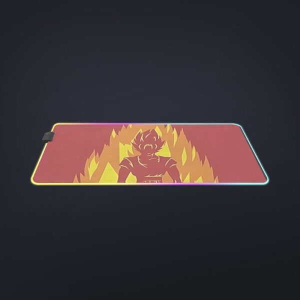 Dragon Ball Z Son Goku On Fire Its Okay To Be Super Saiyan cool LED Mouse Pad