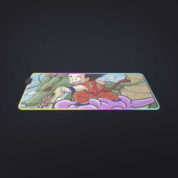 Dragon Ball  Kid Goku Flying With Shenron cool  LED Mouse Pad