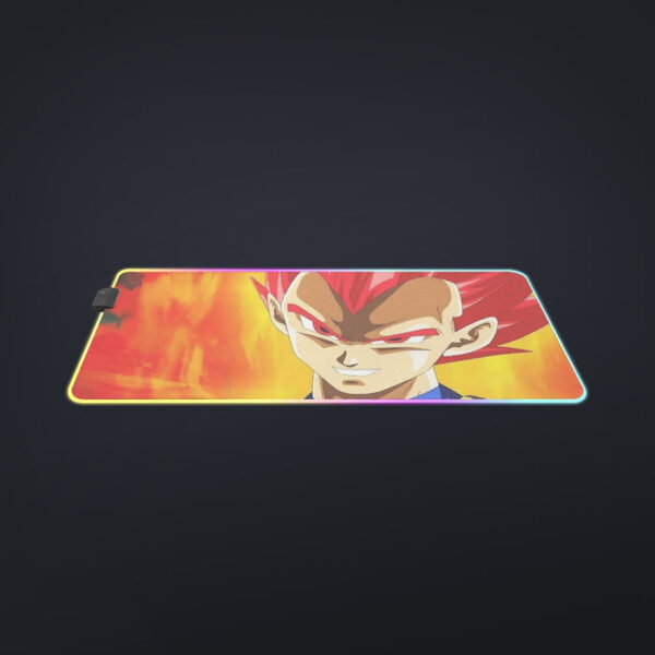 Dragon Ball Vegeta Super Saiyan Red God Vibrant Print cool LED Mouse Pad