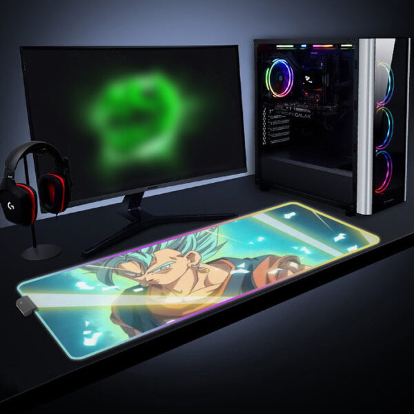 Dragon Ball Vegito Blue Super Saiyan Big Bang Flash cool LED Mouse Pad