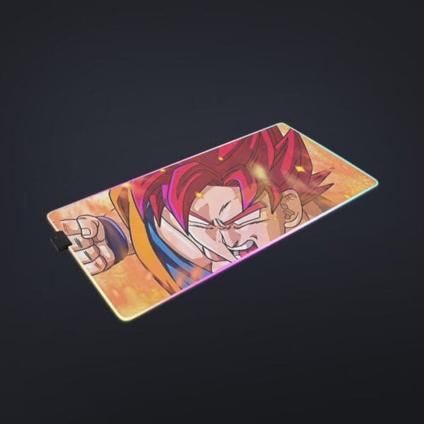 Dragon Ball Super Goku Rage Red Ultra Instinct Dope cool LED Mouse Pad