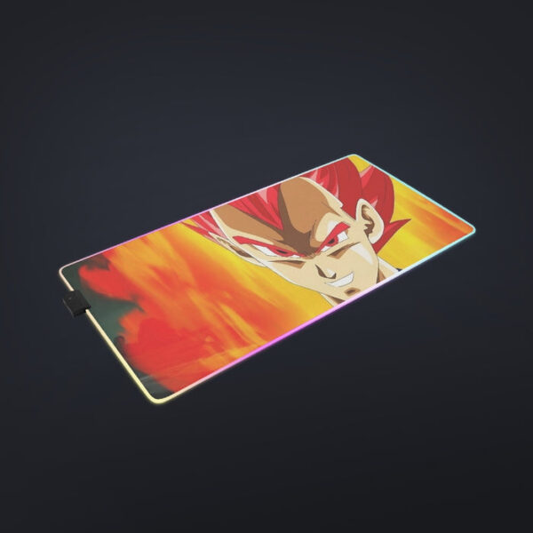 Dragon Ball Vegeta Super Saiyan Red God Vibrant Print cool LED Mouse Pad