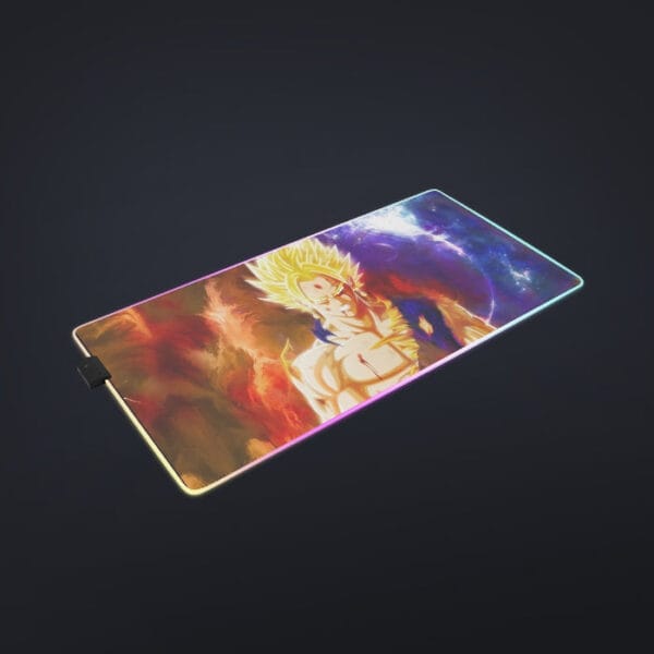 Dragon Ball Z Vegito Super Saiyan Angry Bruised Dope Cool LED Mouse Pad