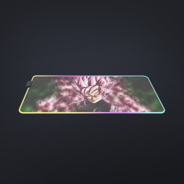 Dragon Ball Z Super Saiyan Goku Black Rose Pink cool LED Mouse Pad