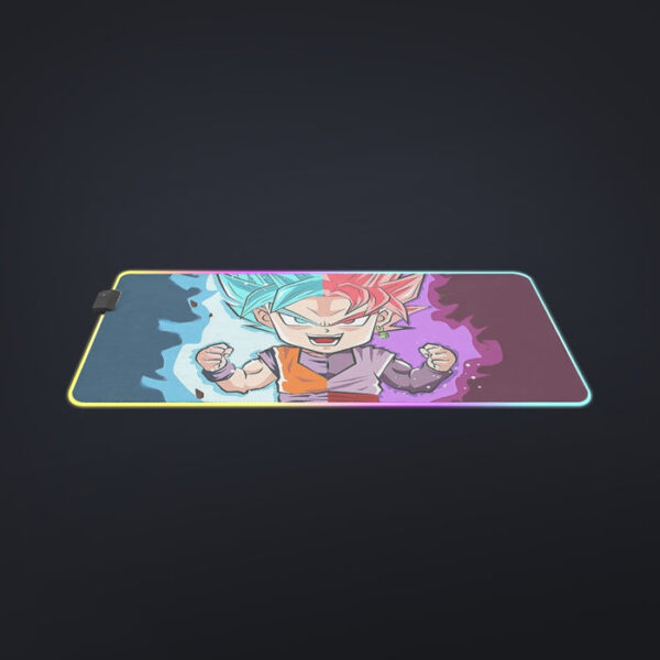 Dragon Ball Super Cute Chibi Blue Vegito Goku Rose Cool  LED Gaming Mouse Pad