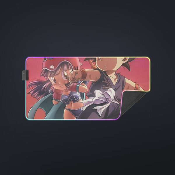 Kid Goku & Chichi Flying on Golden Cloud 3D  cool LED  Mouse Pad