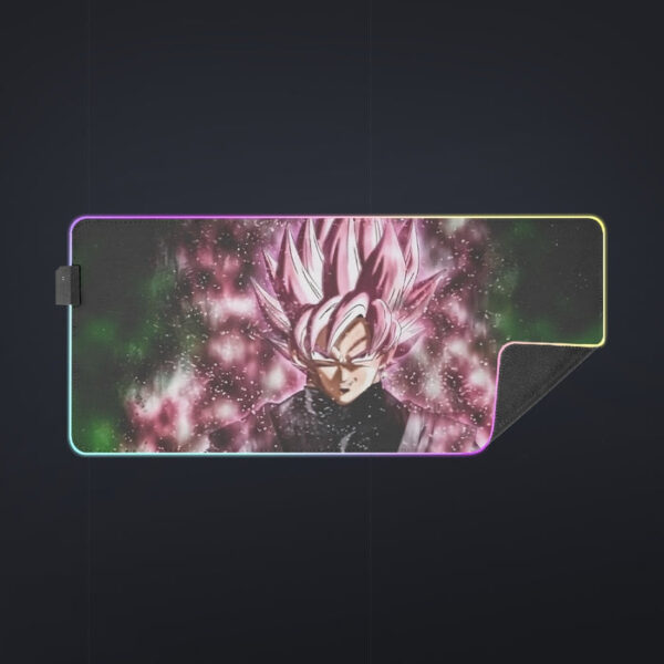 Dragon Ball Z Super Saiyan Goku Black Rose Pink cool LED Mouse Pad