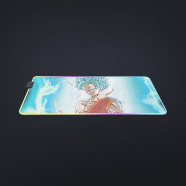 Dragon Ball Serious Super Saiyan Goku 2 Blue Epic Aura cool LED Mouse Pad