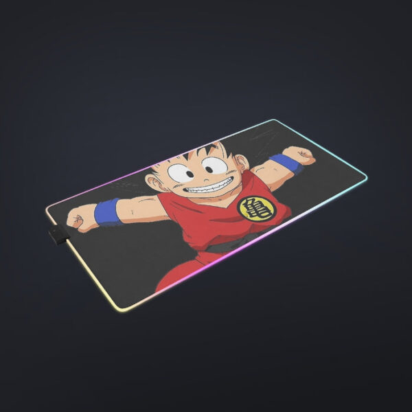 DBZ Jumping Kid Goku In His Training Suit cool LED Mouse Pad