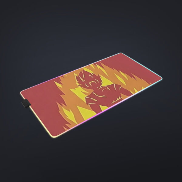 Dragon Ball Z Son Goku On Fire Its Okay To Be Super Saiyan cool LED Mouse Pad