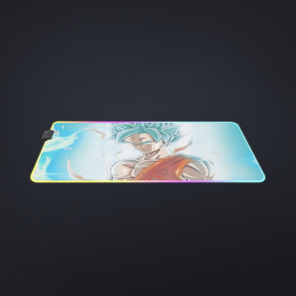 Dragon Ball Serious Super Saiyan Goku 2 Blue Epic Aura cool LED Mouse Pad