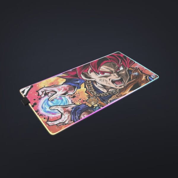 Goku Super Saiyan God cool LED Mouse Pad