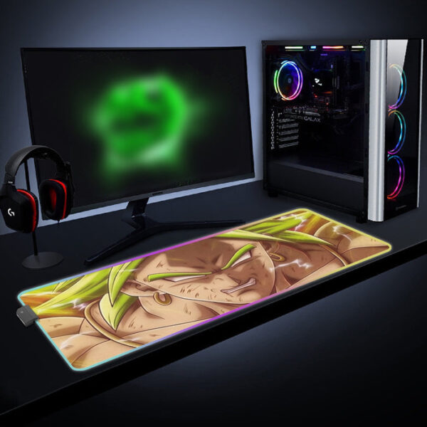 Dragon Ball Super Legendary Super Saiyan Broly White Eyes Custom cool LED Mouse Pad