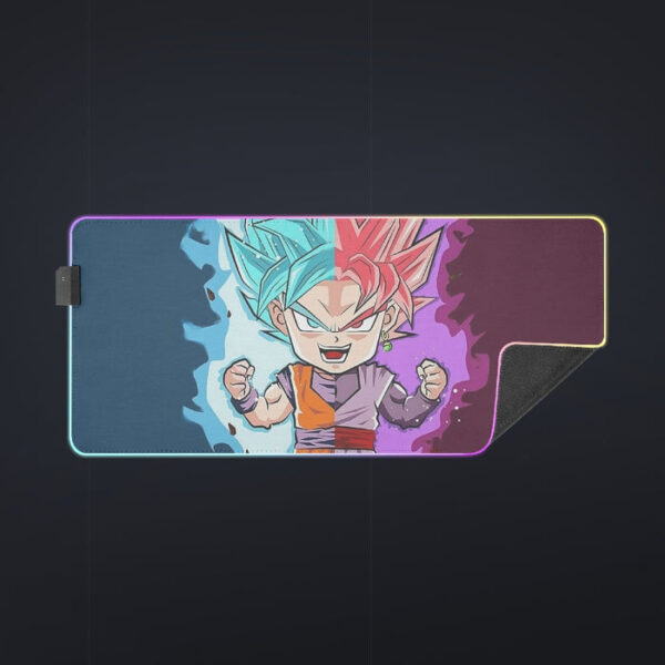 Dragon Ball Super Cute Chibi Blue Vegito Goku Rose Cool  LED Gaming Mouse Pad