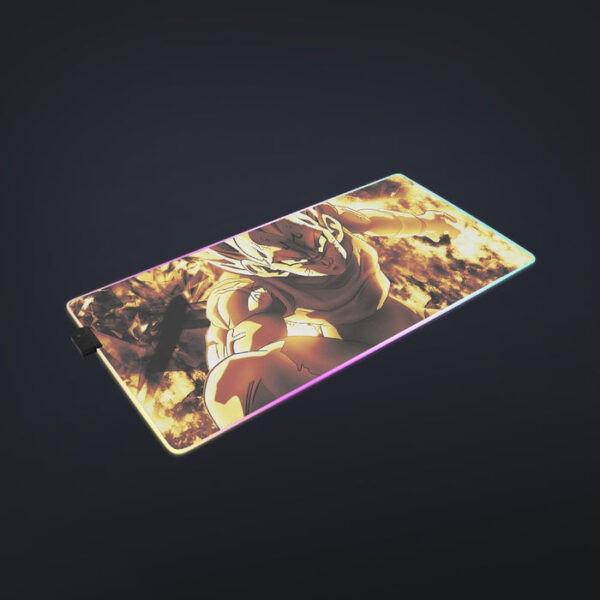 Dragon Ball Z Dope Majin Vegeta Grin Yellow Aura cool LED  Mouse Pad