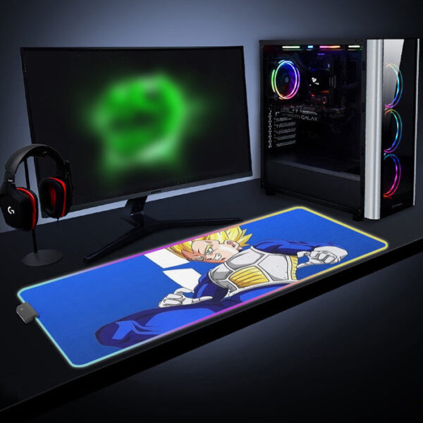 Vegeta With Background Word Dragon Ball cool LED  Mouse Pad