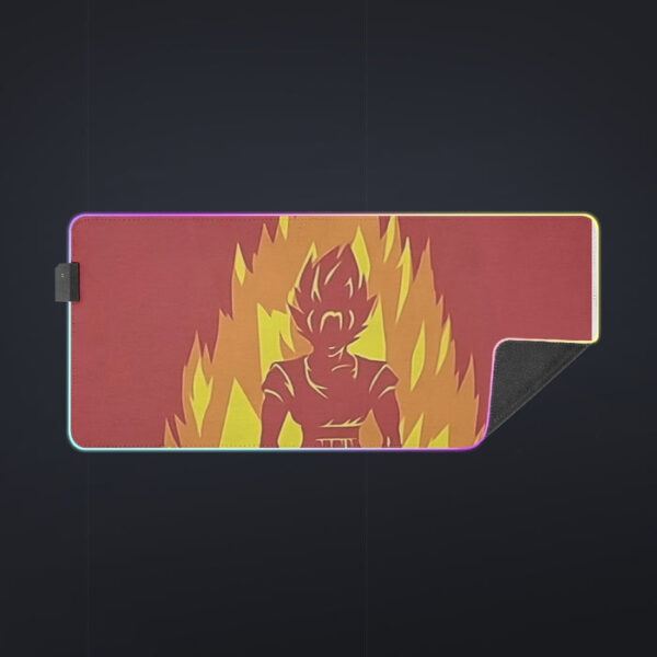 Dragon Ball Z Son Goku On Fire Its Okay To Be Super Saiyan cool LED Mouse Pad