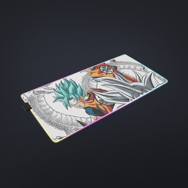 DBS Goku SSJ Transformations White God Blue Red Kaioken Ultra Instinct cool LED Mouse Pad