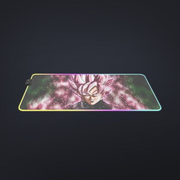 Dragon Ball Z Super Saiyan Goku Black Rose Pink cool LED Mouse Pad