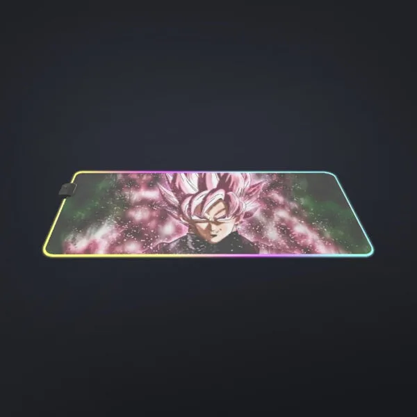 Dragon Ball Z Super Saiyan Goku Black Rose Pink cool LED Mouse Pad