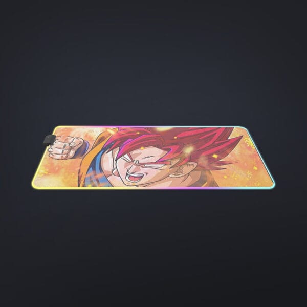 Dragon Ball Super Goku Rage Red Ultra Instinct Dope cool LED Mouse Pad