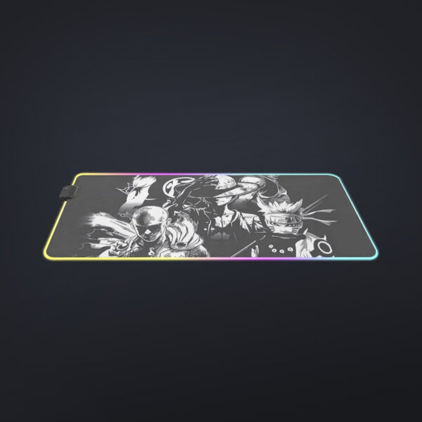 DBZ Goku Naruto Saitama Luffy Natsu Ichigo Dope Anime cool LED Mouse Pad