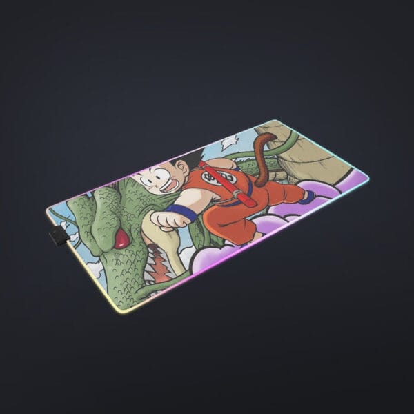 Dragon Ball  Kid Goku Flying With Shenron cool  LED Mouse Pad